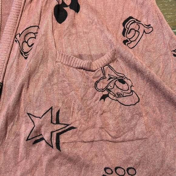Torrid Disney Mickey and friends open front cardigan. Size 4X.Burgundy and black - Picture 5 of 7